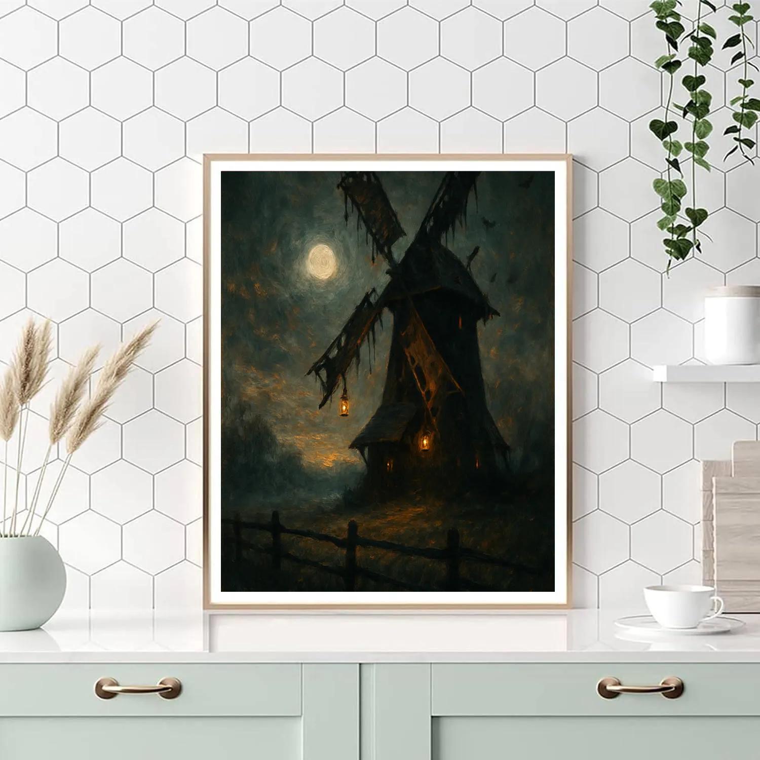 The Hollow Windmill painting number kit