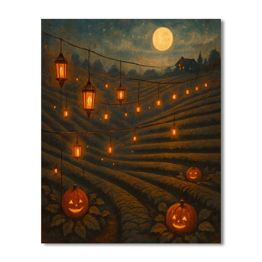 Moonlit Tea Fields DIY paint by numbers