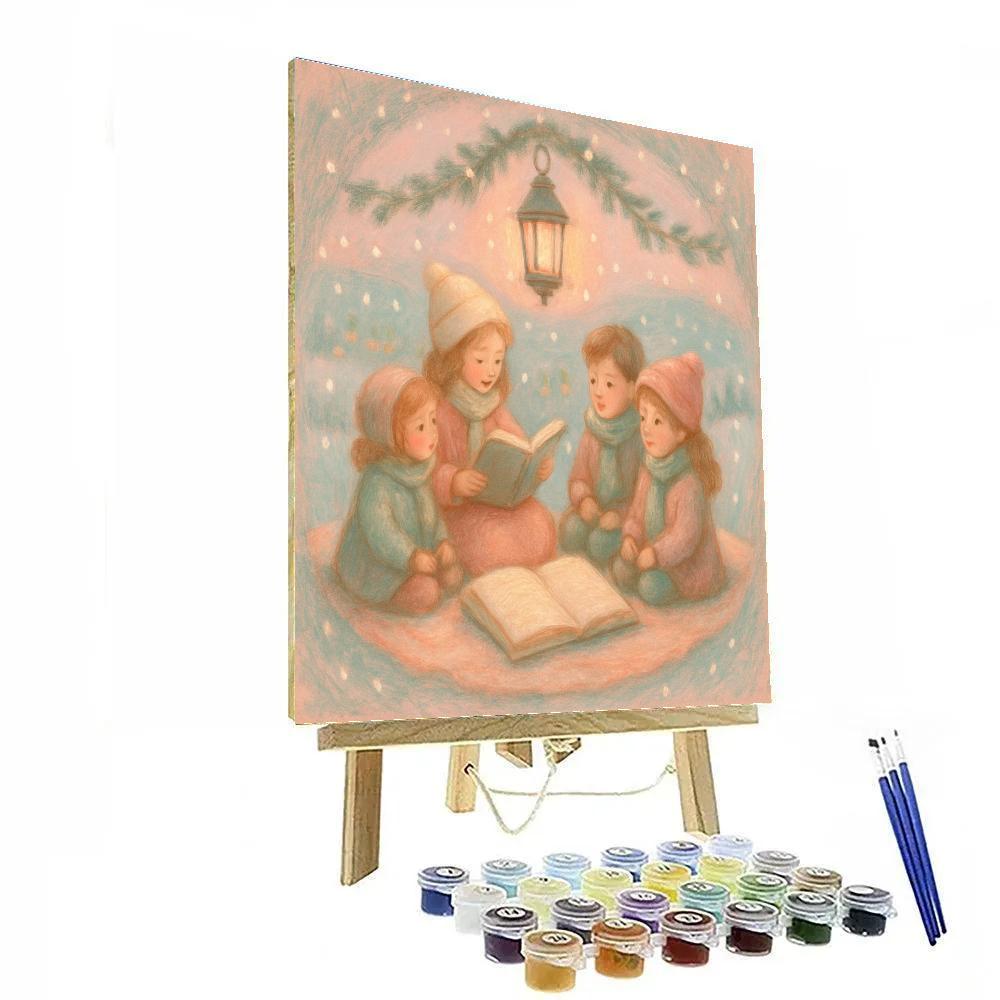 Snowbound Storytime On Blanket Hill painting number kit