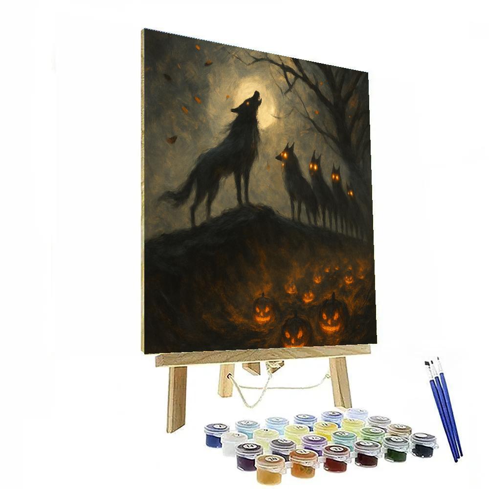 Ridge Of Lantern Wolves Numbered painting kits