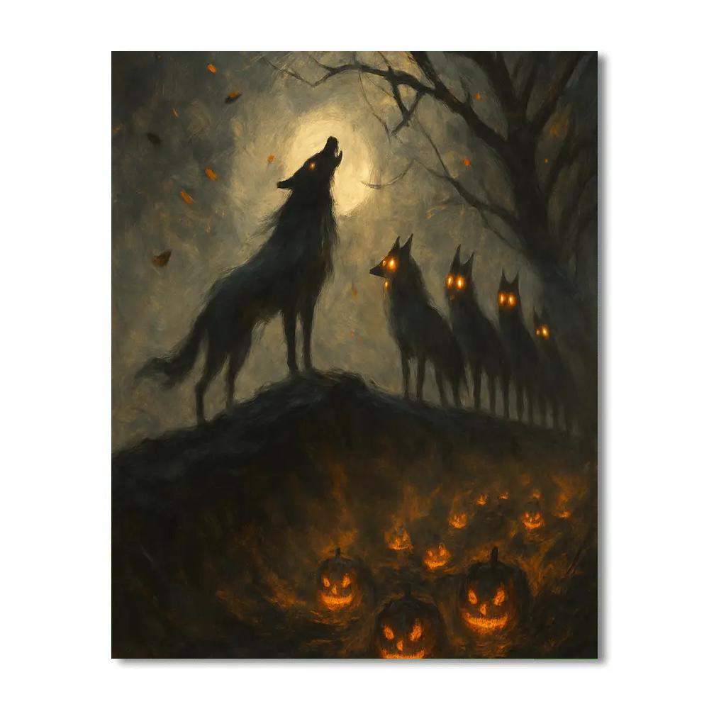 Ridge Of Lantern Wolves Numbered painting kits