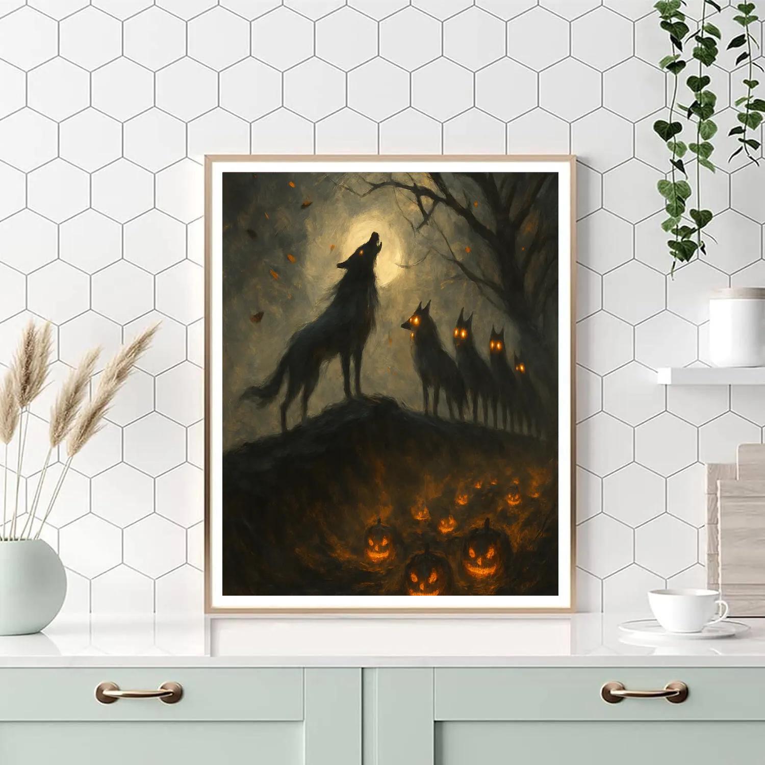 Ridge Of Lantern Wolves Numbered painting kits