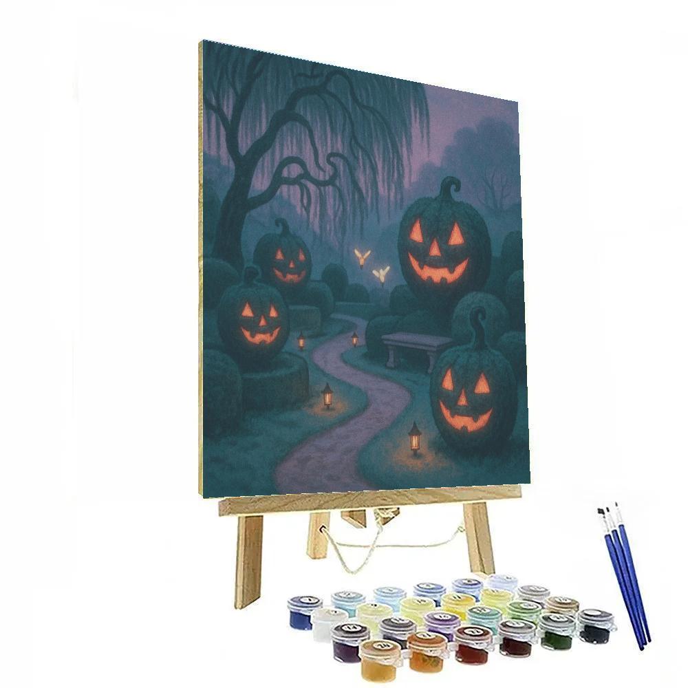 The Lanternmakers Garden painting number kit