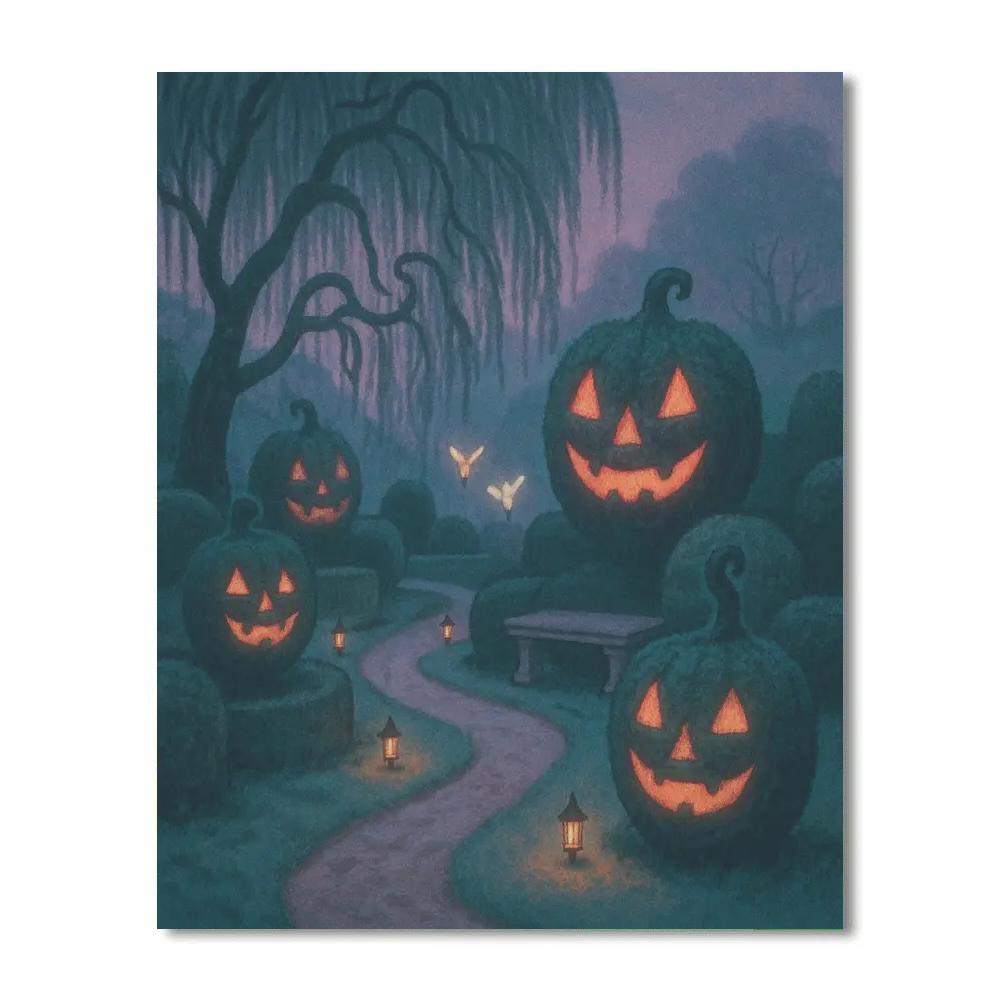 The Lanternmakers Garden painting number kit