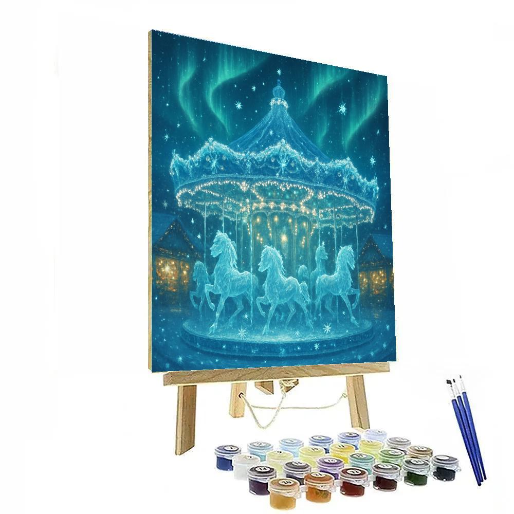 Aurora Ice Market Carousel Paint by numbers kits