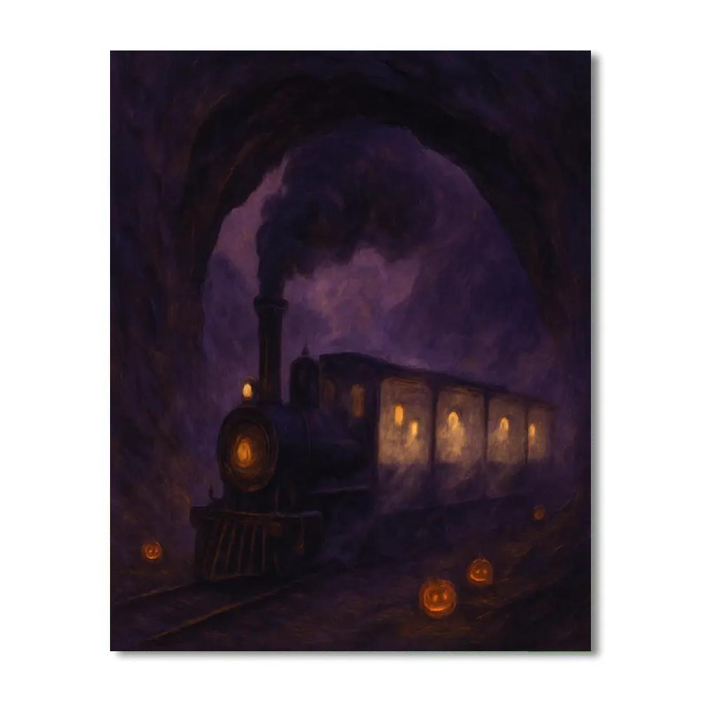 The Hushed Hollow Train paint by numbers