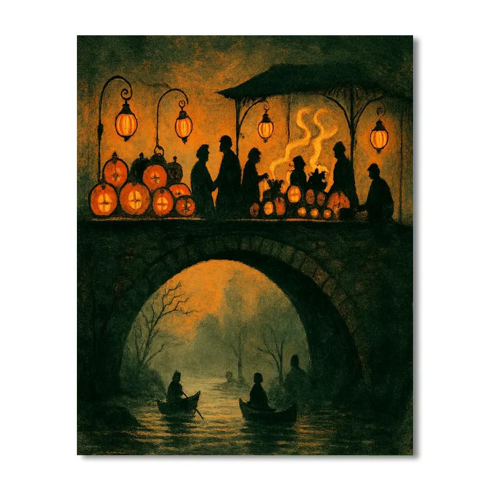 The Lantern Bridge Market Numbered painting kits