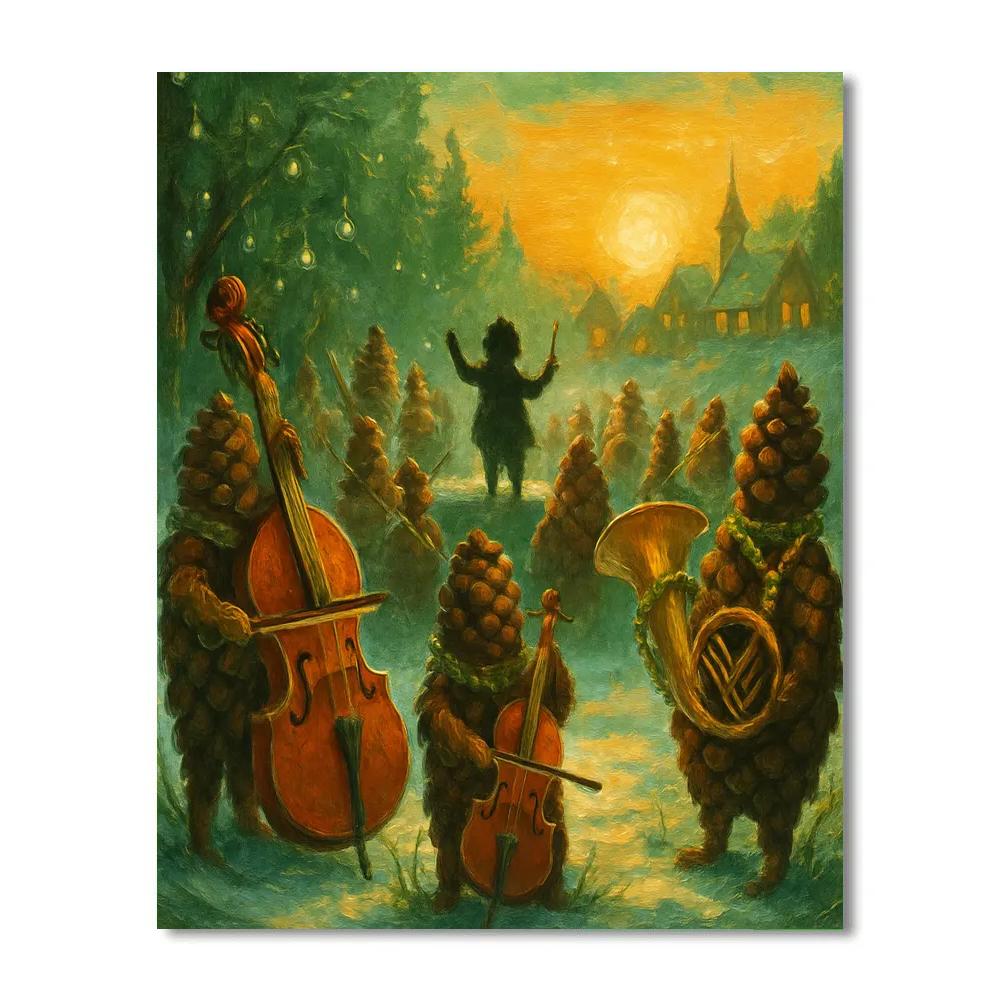 Pinecone Street Orchestra At Dawn Paint by numbers art