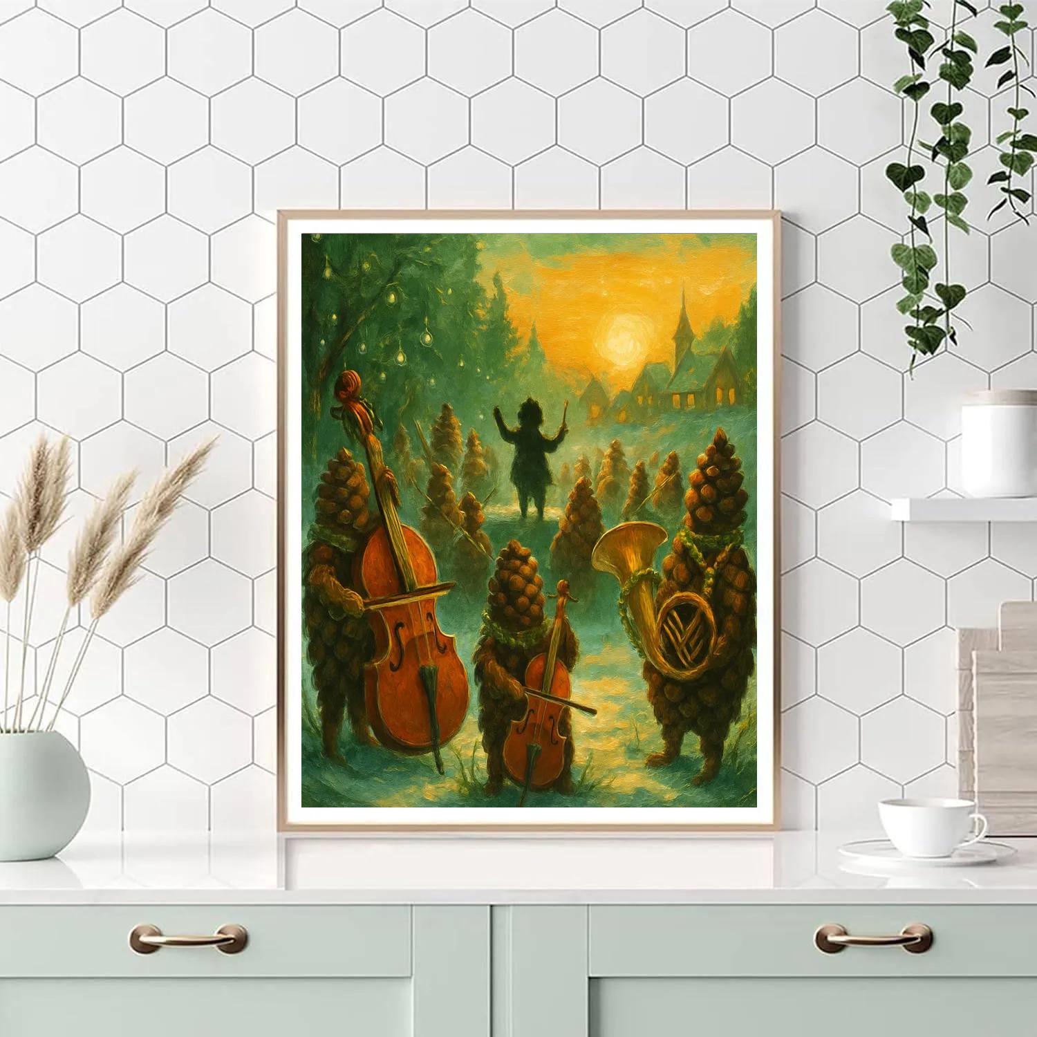 Pinecone Street Orchestra At Dawn Paint by numbers art