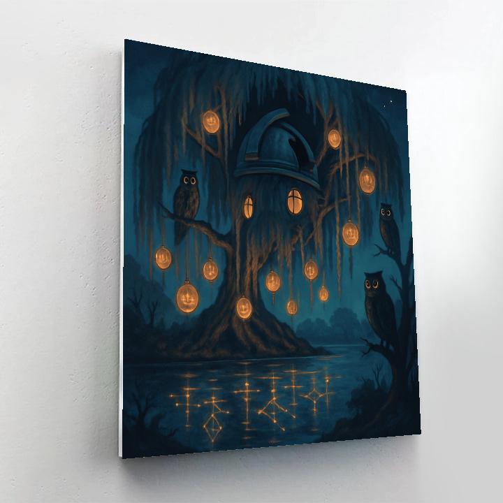 The Willow Lantern Observatory Painting by numbers kit