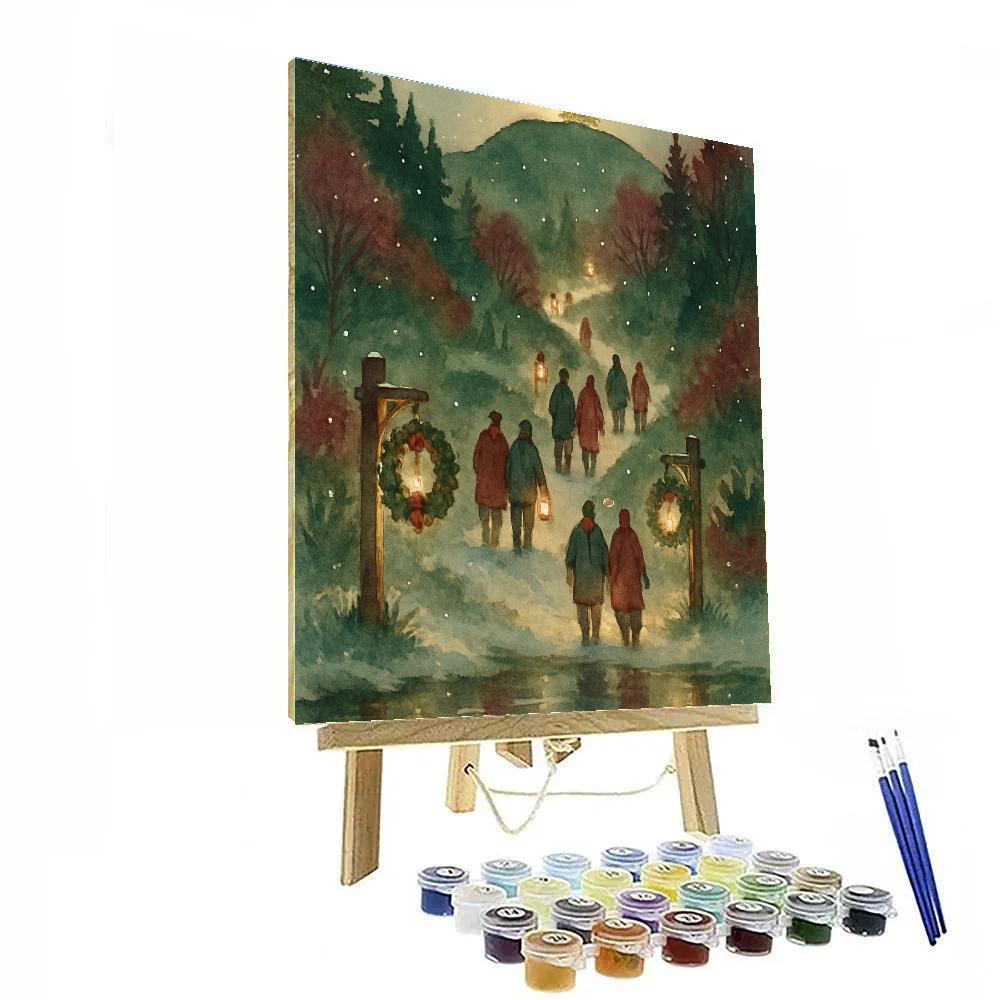 Holly Hill Starlit Lantern Walk DIY paint by numbers