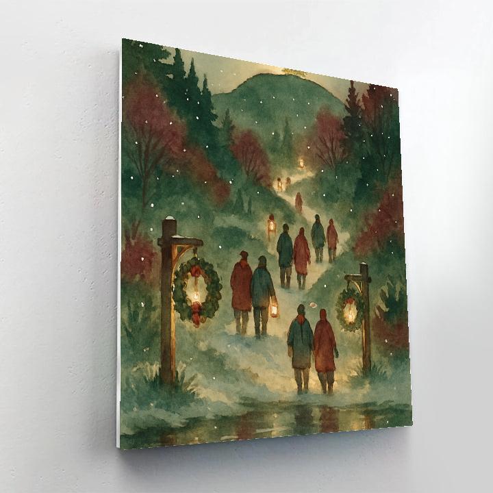Holly Hill Starlit Lantern Walk DIY paint by numbers