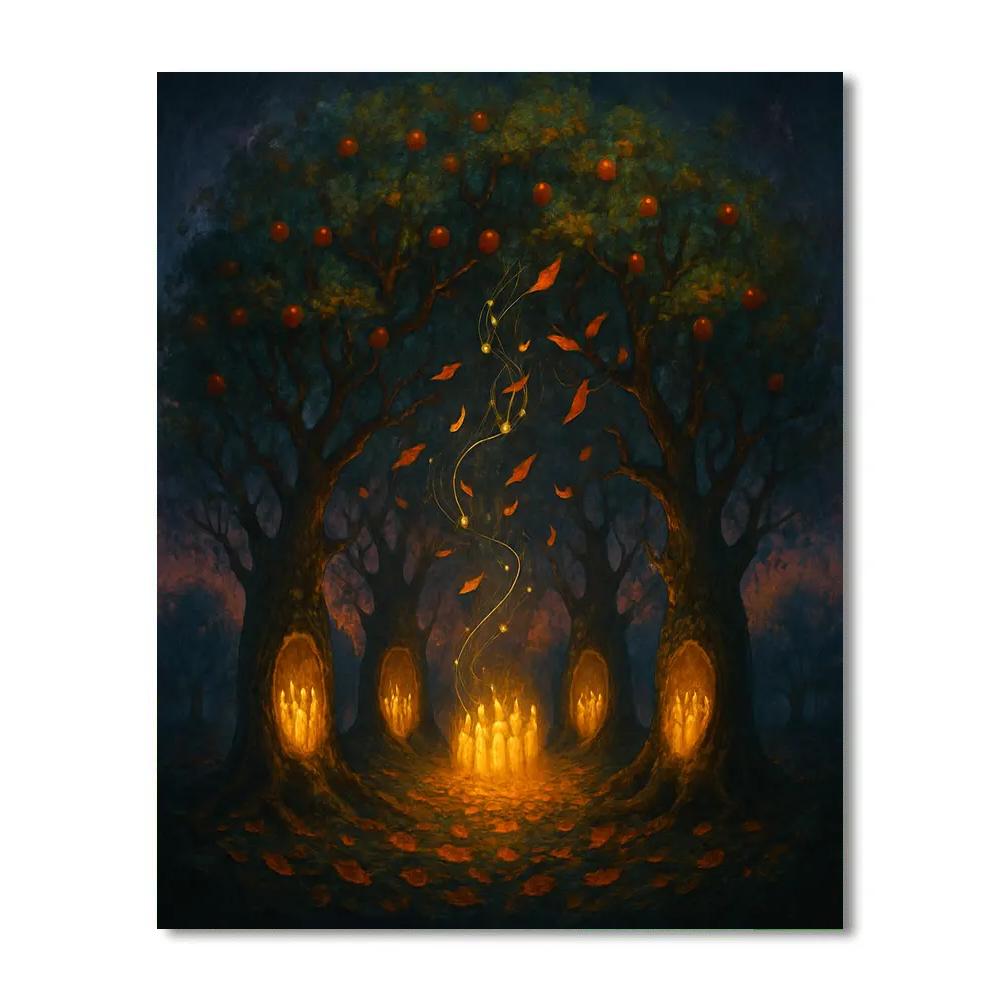 The Midnight Orchard Choir Numbered painting kits
