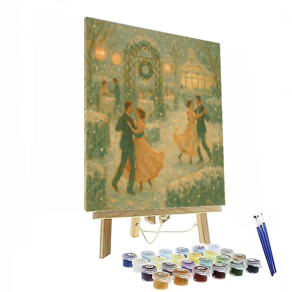 Frosted Garden Lantern Tea Dance Paint by numbers art