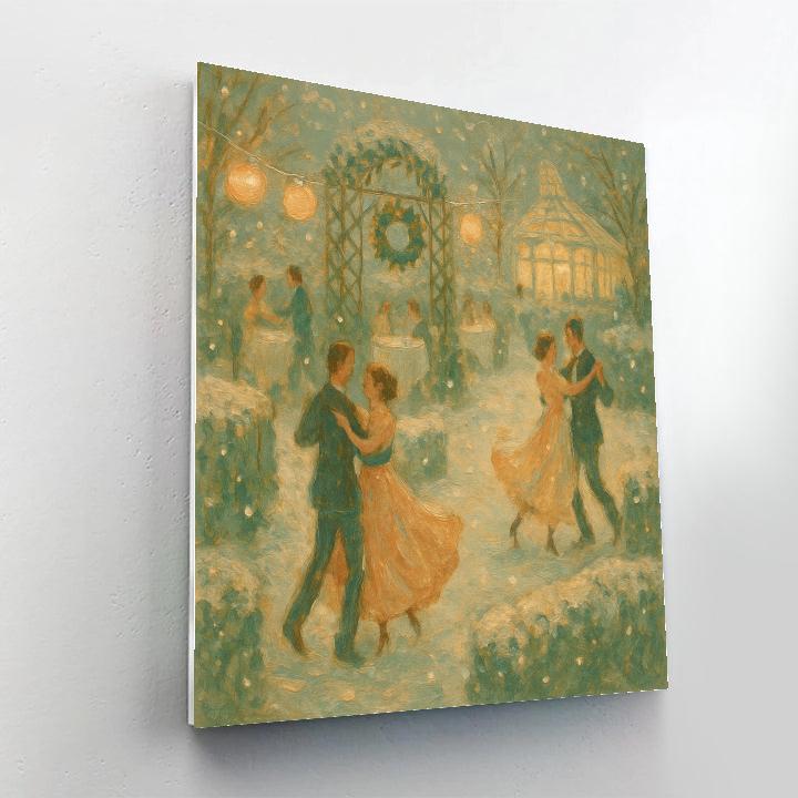 Frosted Garden Lantern Tea Dance Paint by numbers art