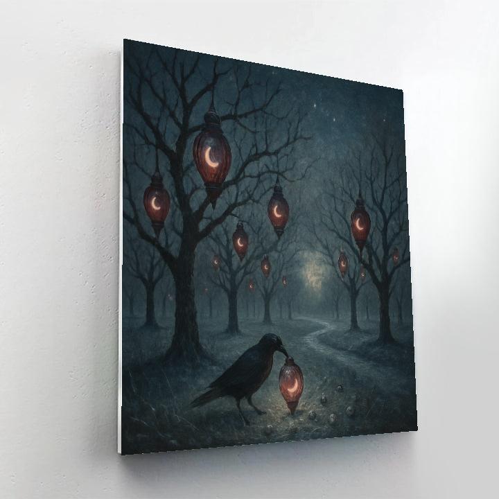 Silent Orchard Of Glass Lanterns Paint by numbers kits