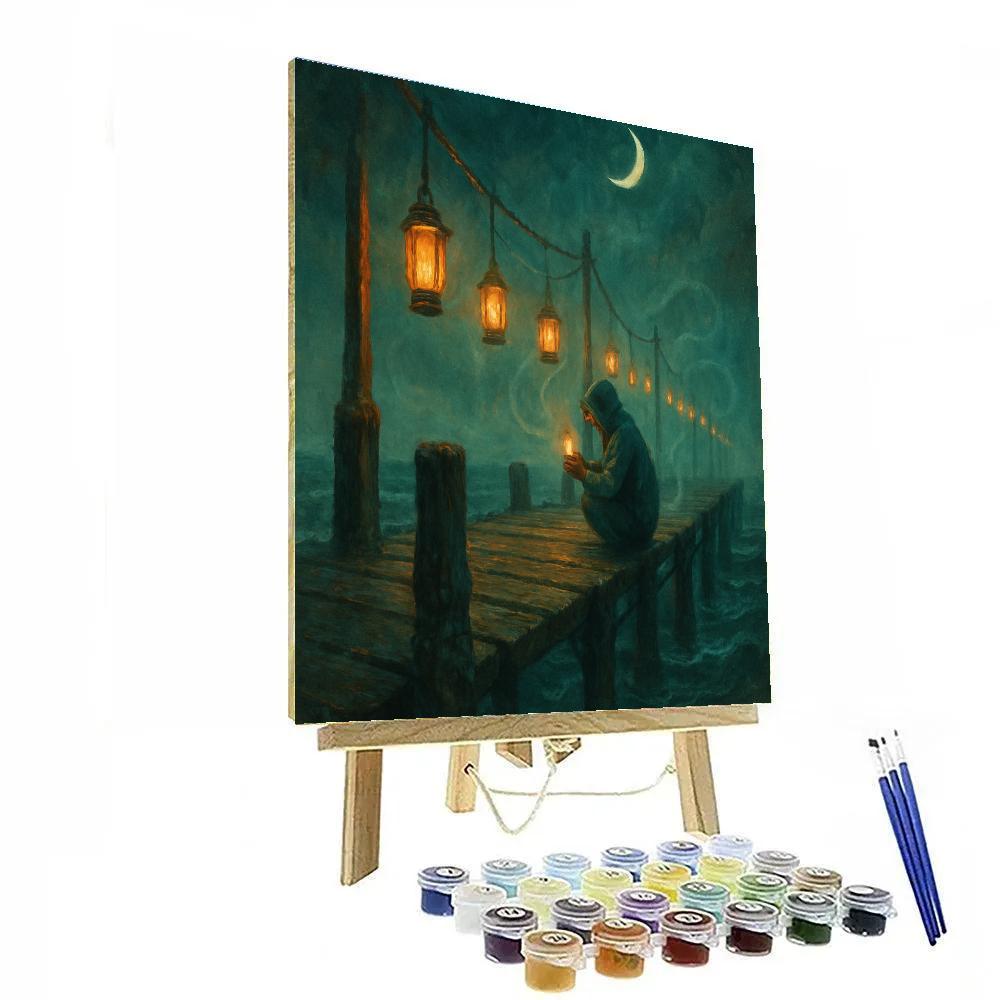 The Pier Of Whispered Lanterns paint by numbers