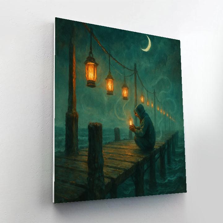 The Pier Of Whispered Lanterns paint by numbers