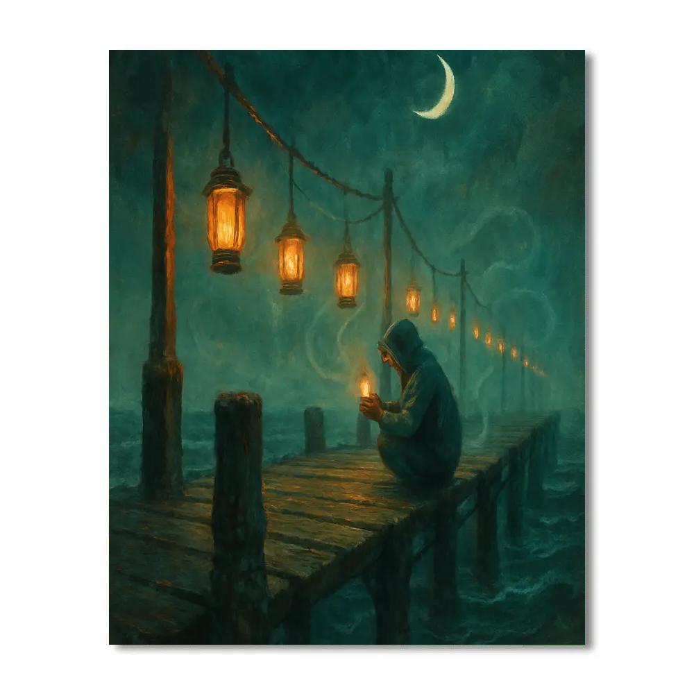The Pier Of Whispered Lanterns paint by numbers