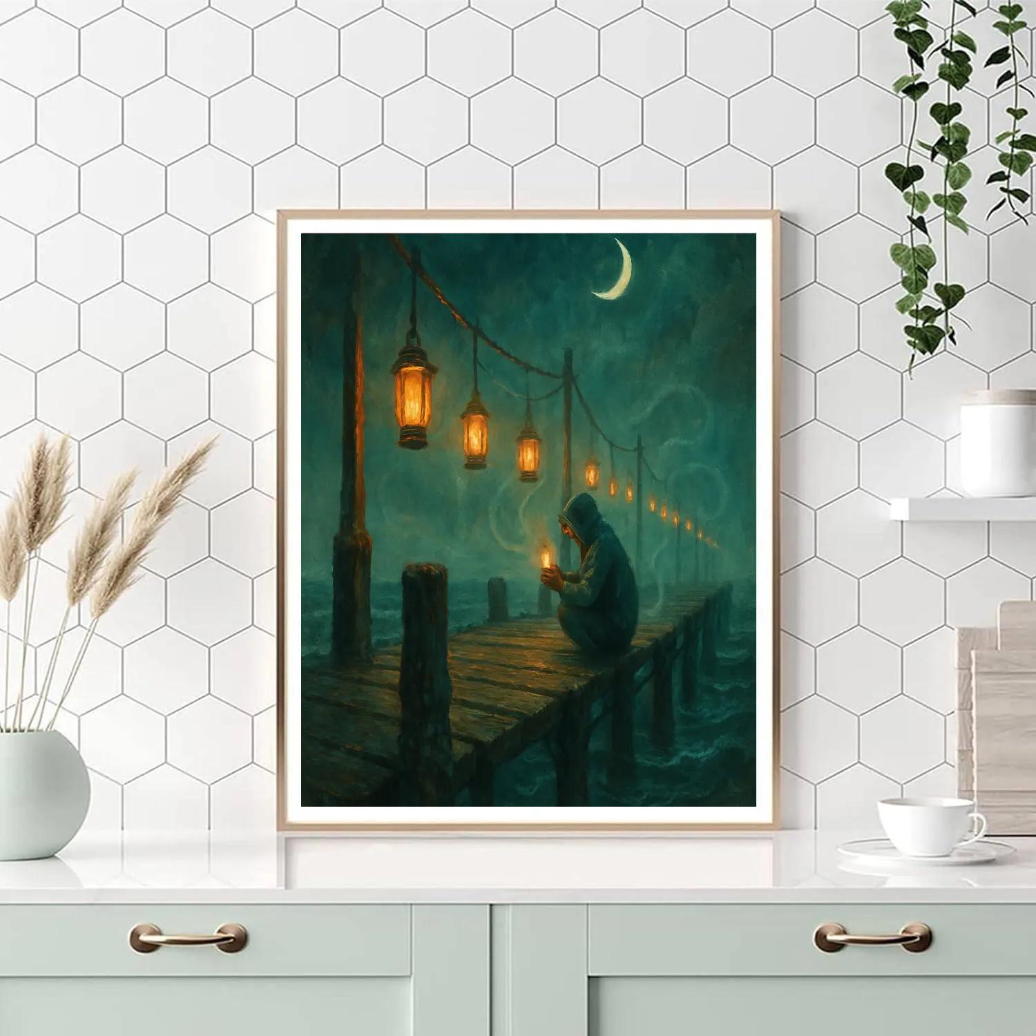 The Pier Of Whispered Lanterns paint by numbers