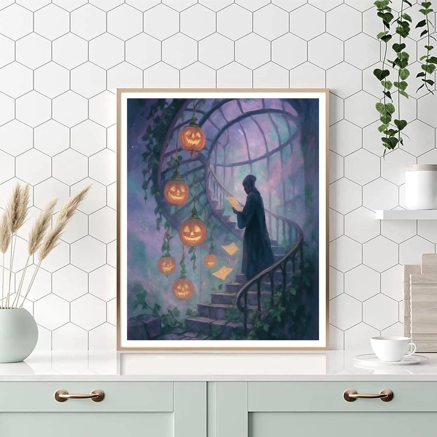 The Pumpkin Conservatory Tower DIY paint by numbers