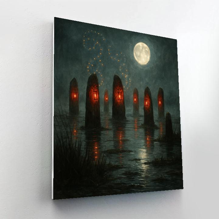 Marshlight Lantern Choir Number painting