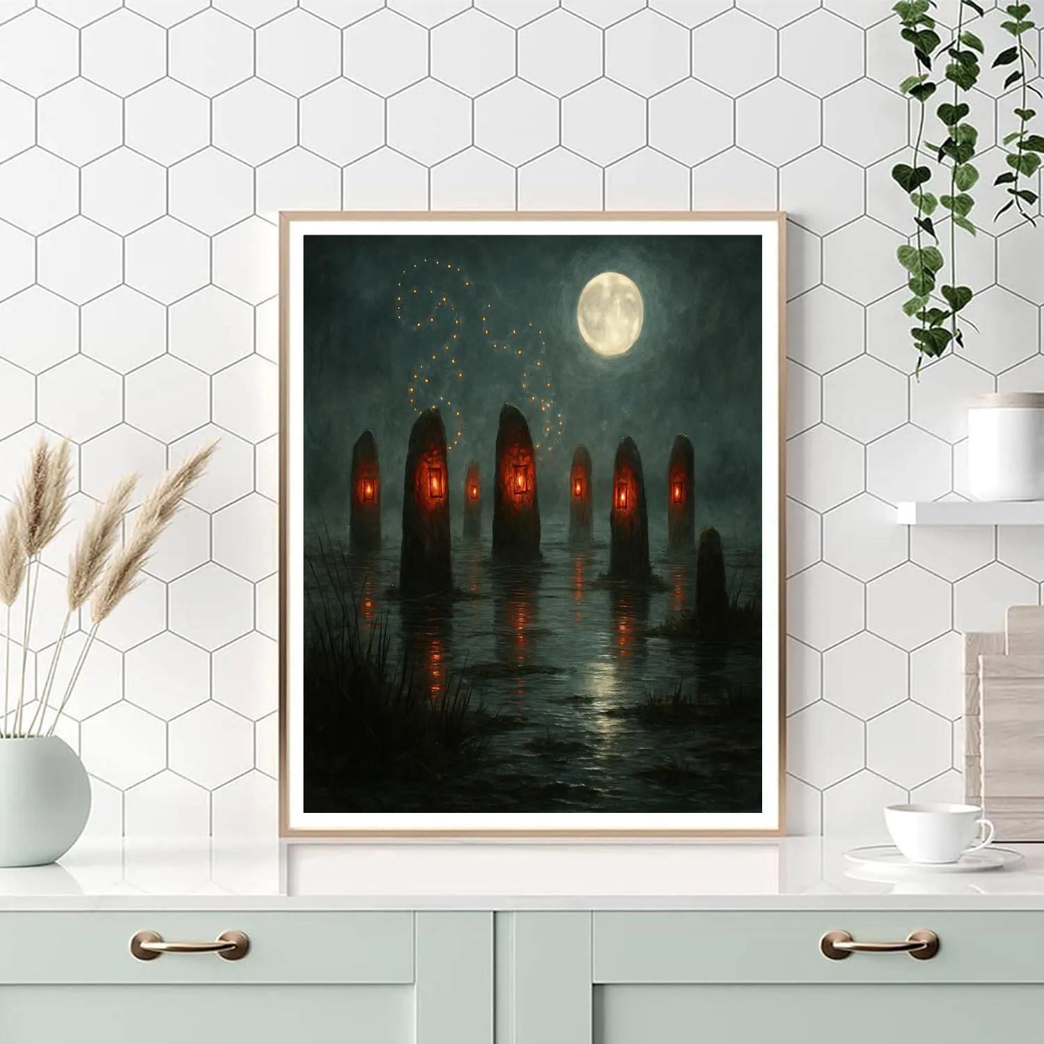 Marshlight Lantern Choir Number painting