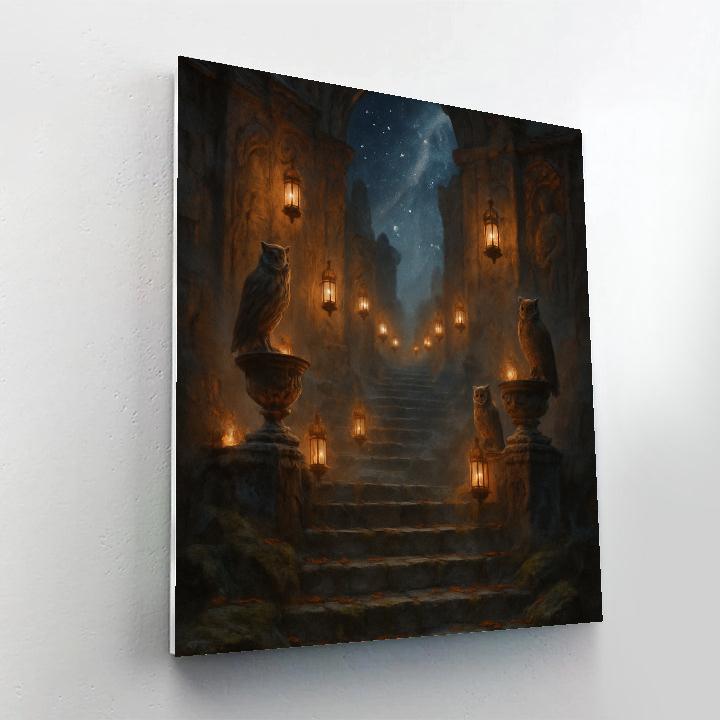 The Lanterned Ruin Steps Paint by numbers kits