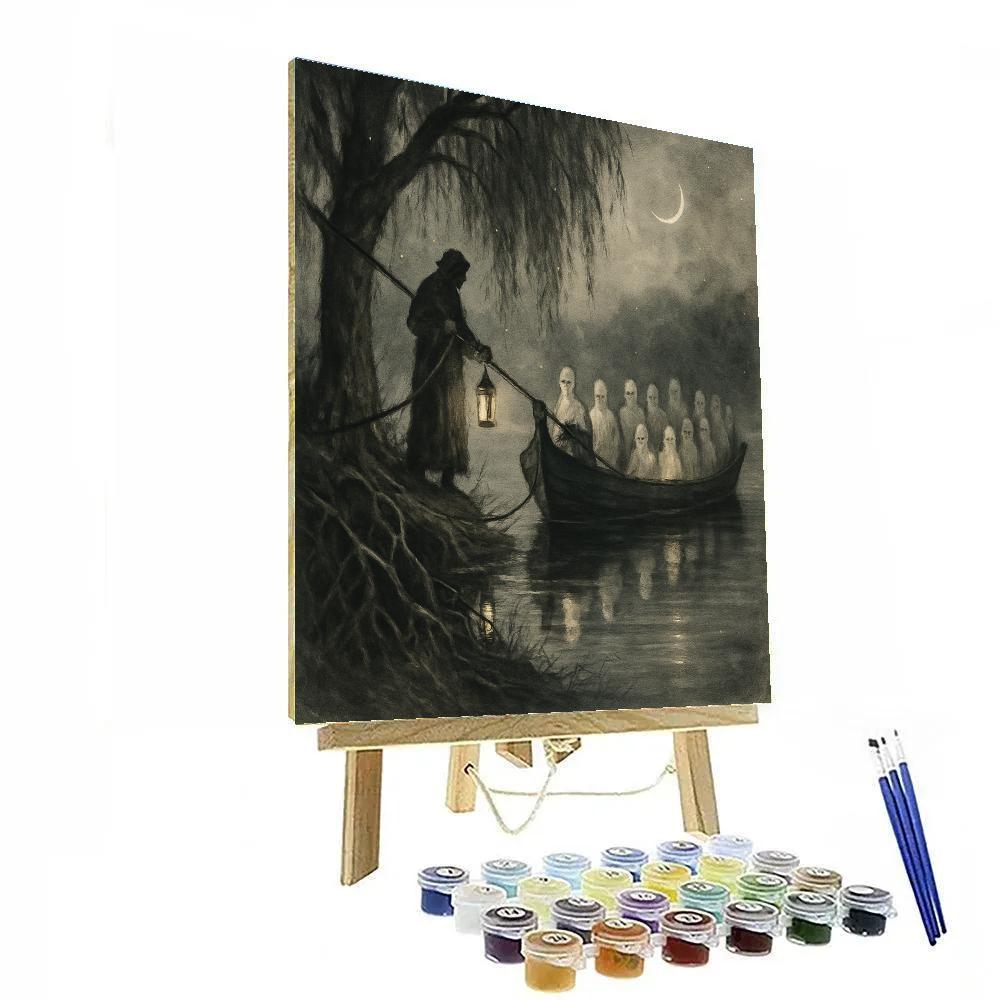 The Willow Ferry Lights Painting by numbers kit
