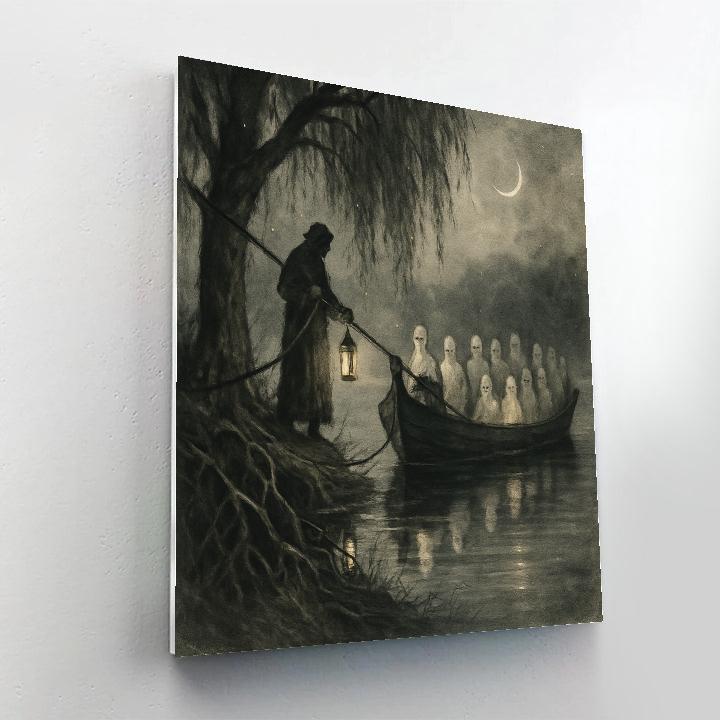 The Willow Ferry Lights Painting by numbers kit