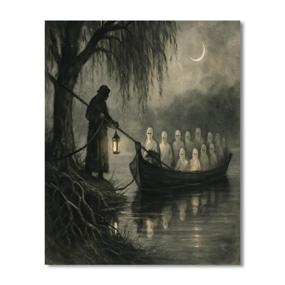 The Willow Ferry Lights Painting by numbers kit