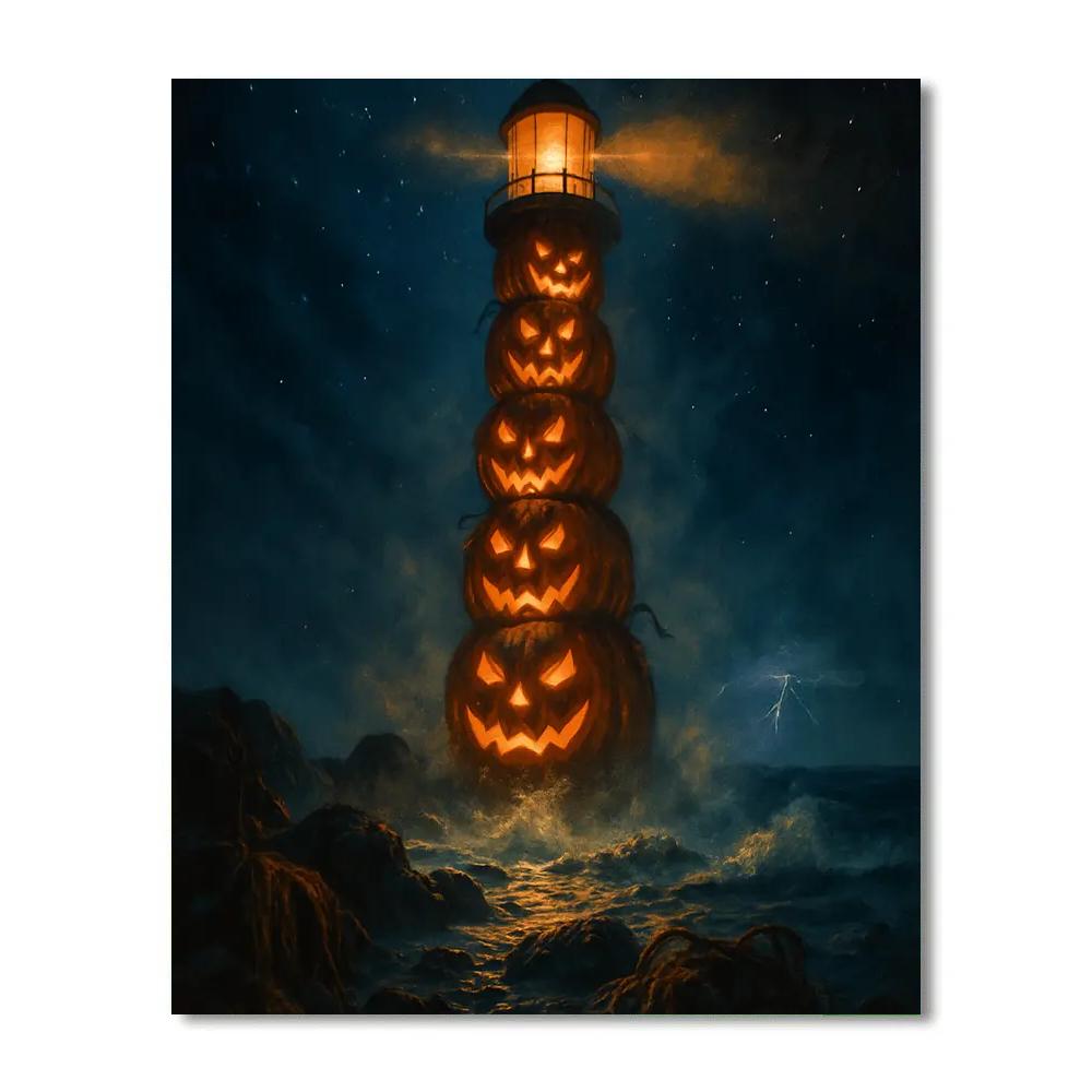 Pumpkin Beacon Of The Old Wharf Painting by numbers kit