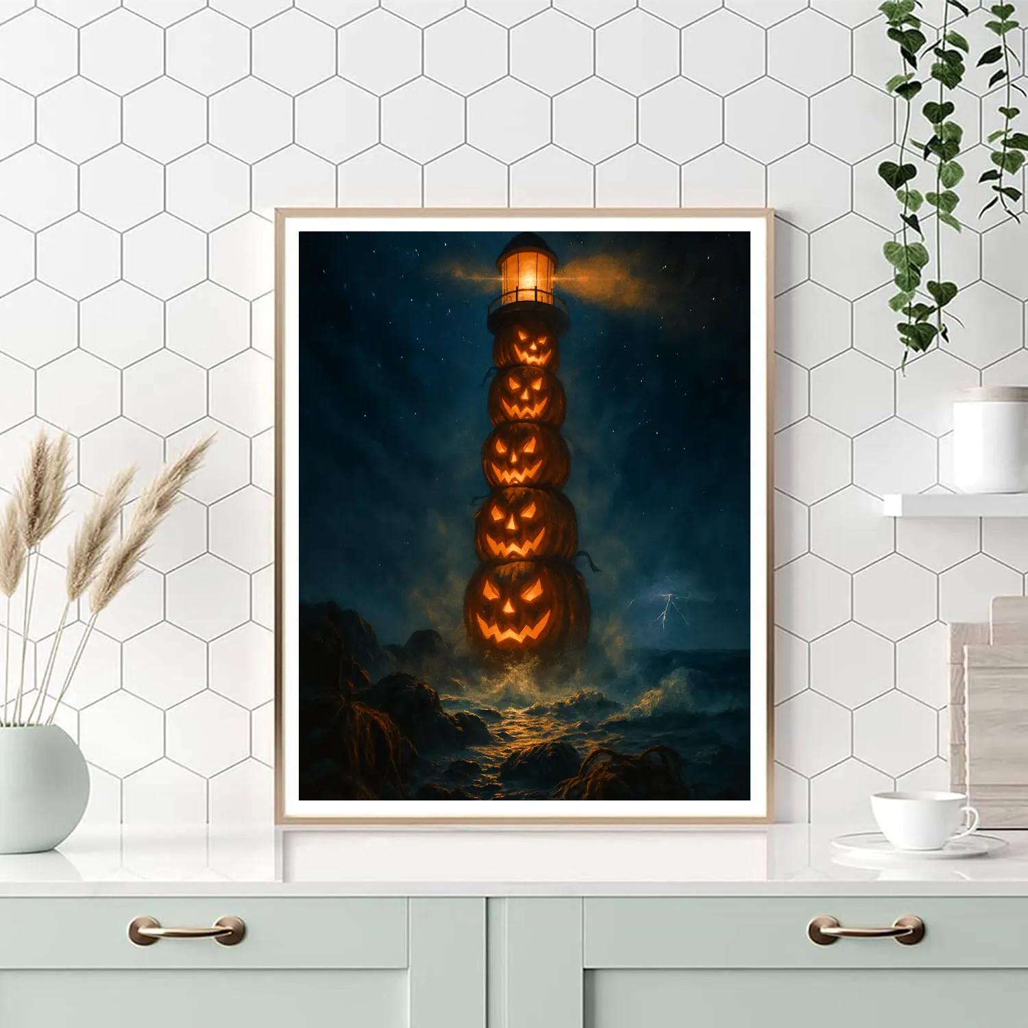 Pumpkin Beacon Of The Old Wharf Painting by numbers kit
