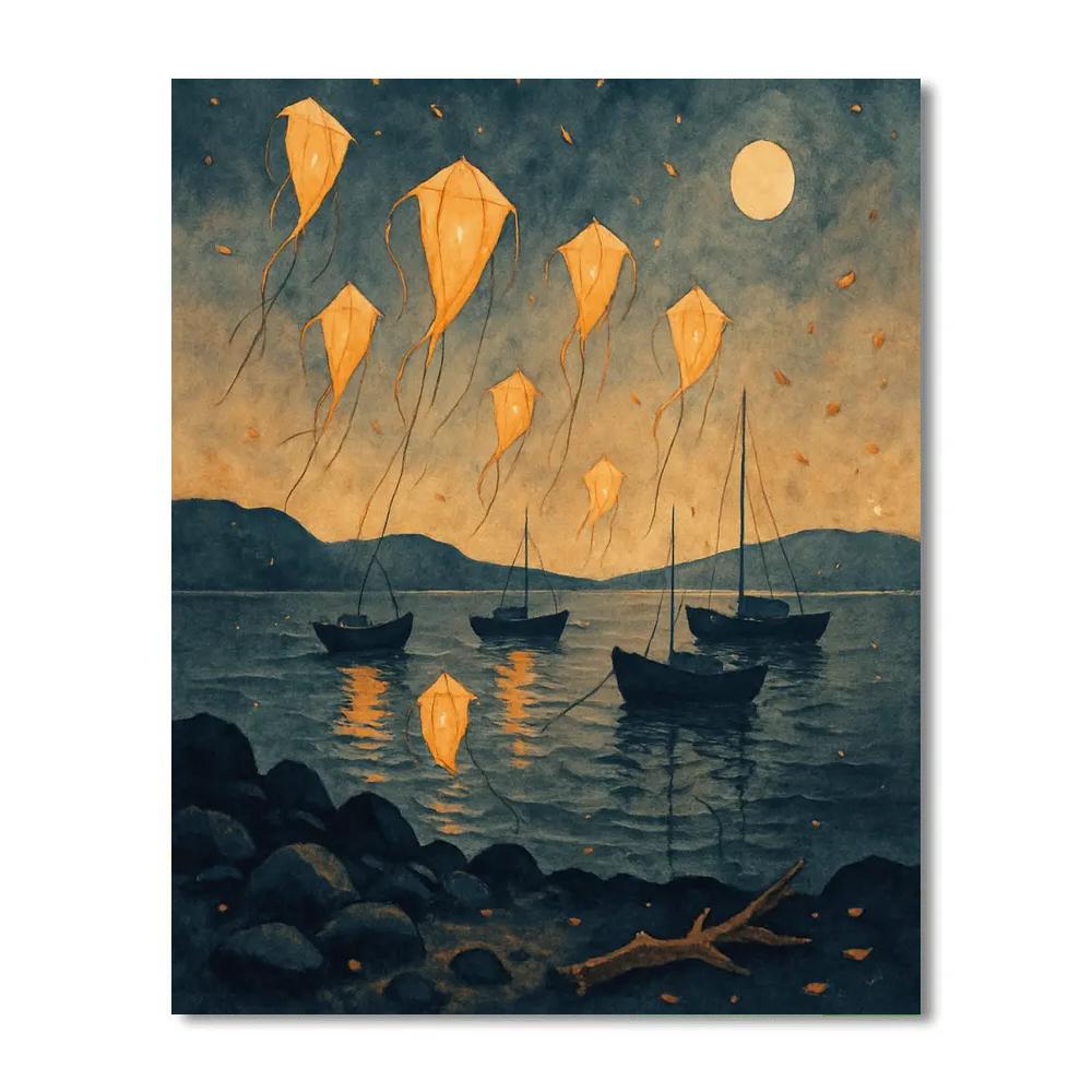 Lantern Bay Of Lost Kites paint by color