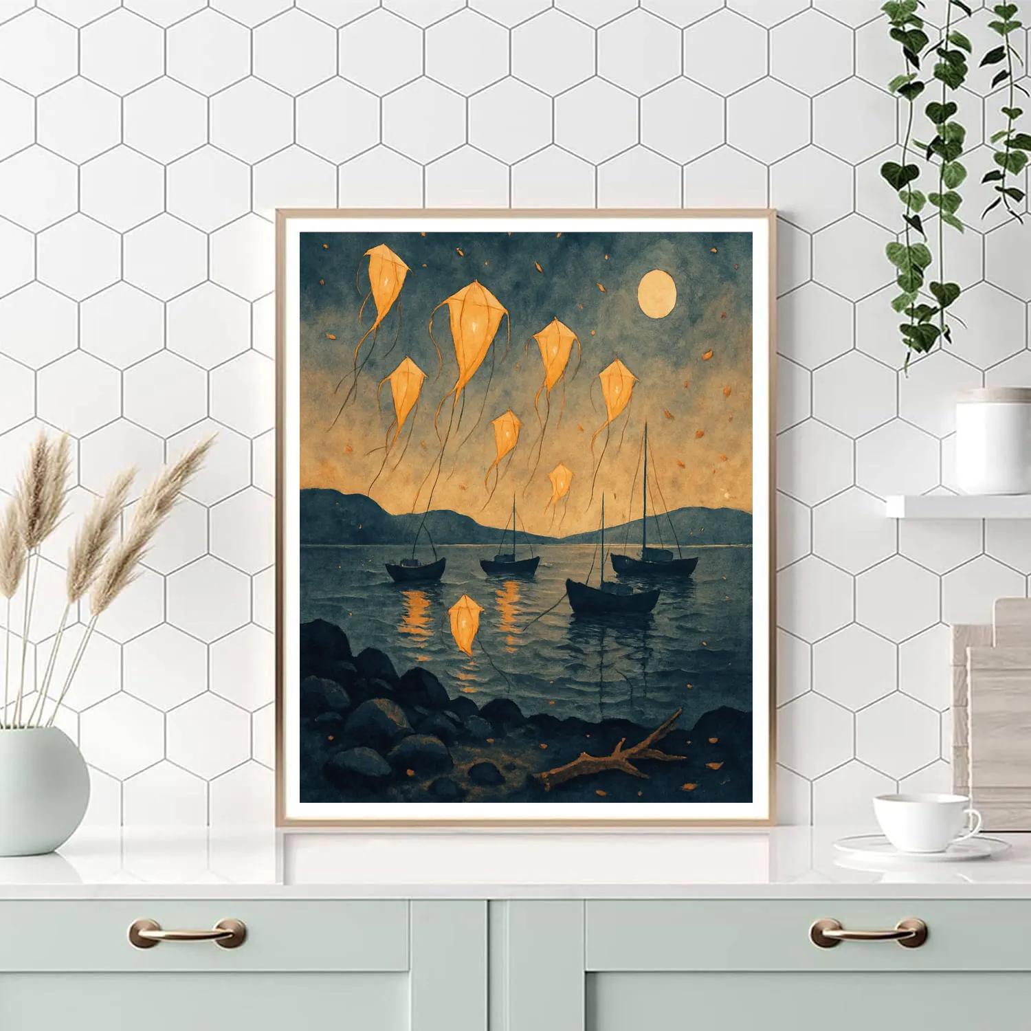 Lantern Bay Of Lost Kites paint by color