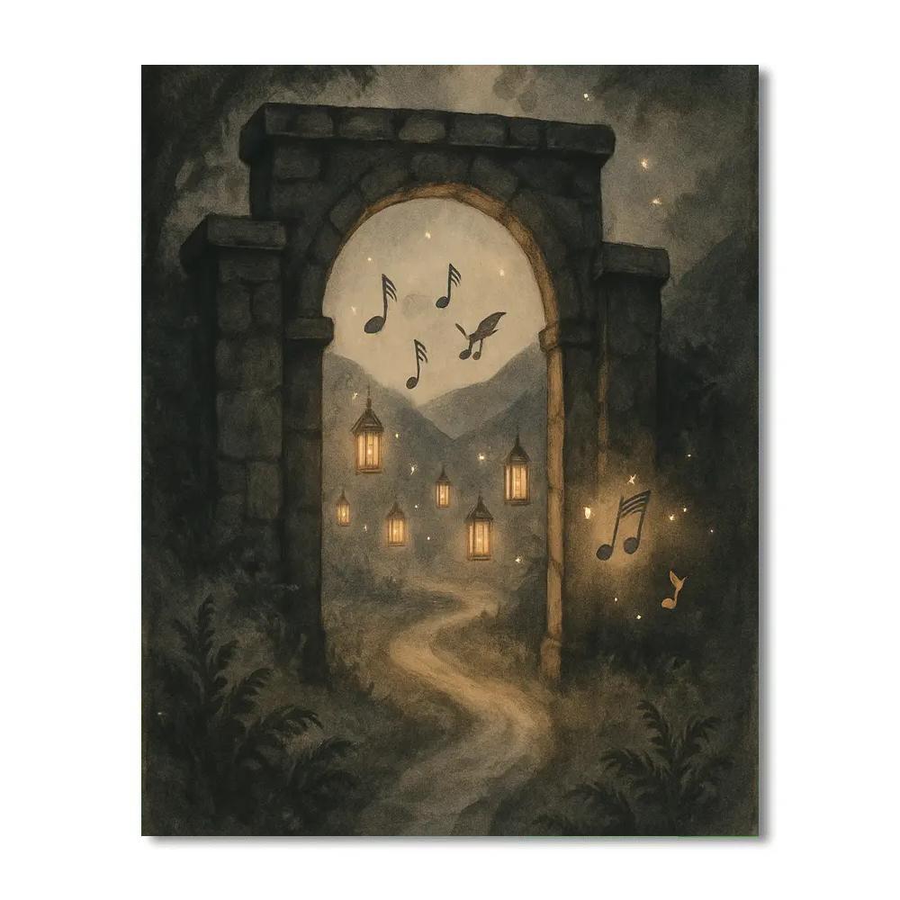 The Gate Of Quiet Lanterns paint by numbers