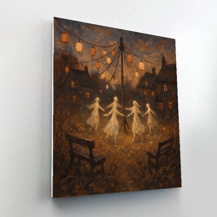 Lanterns Over The Abandoned Green Number painting