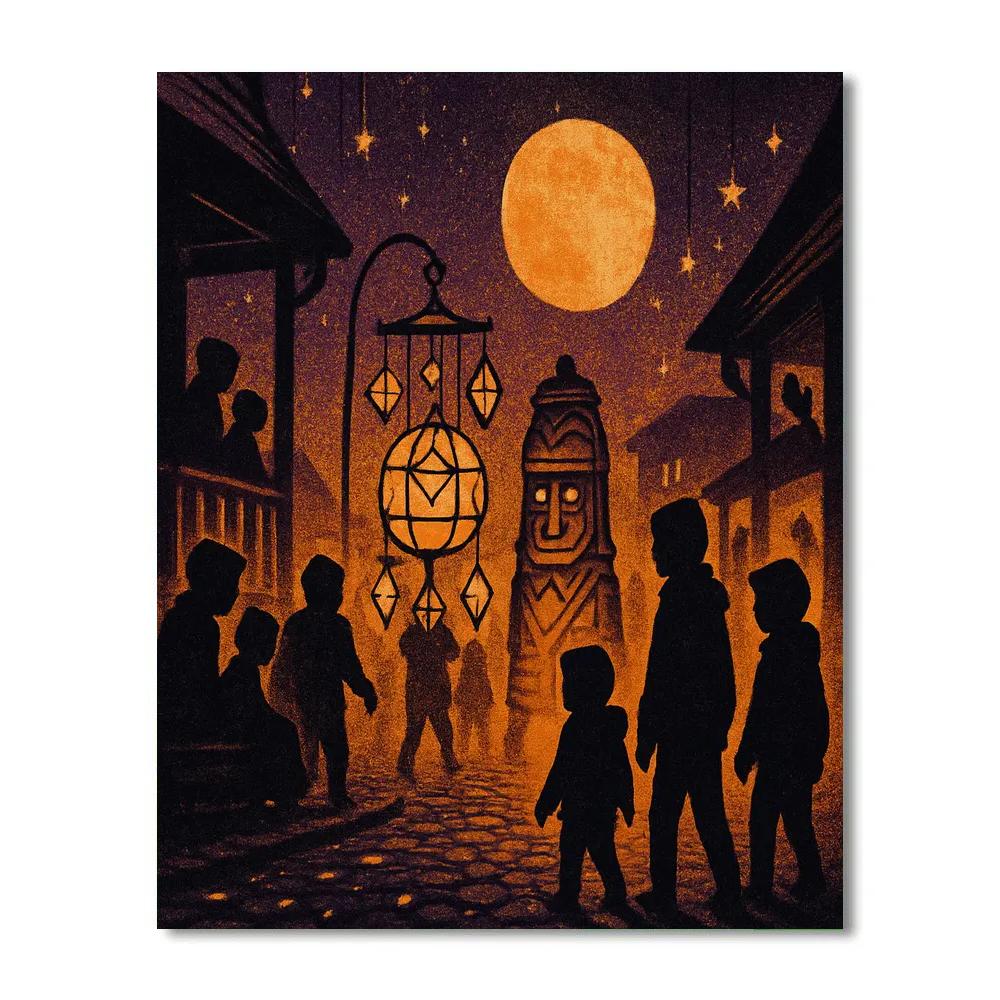 The Lanternwrights Lantern Parade Number painting