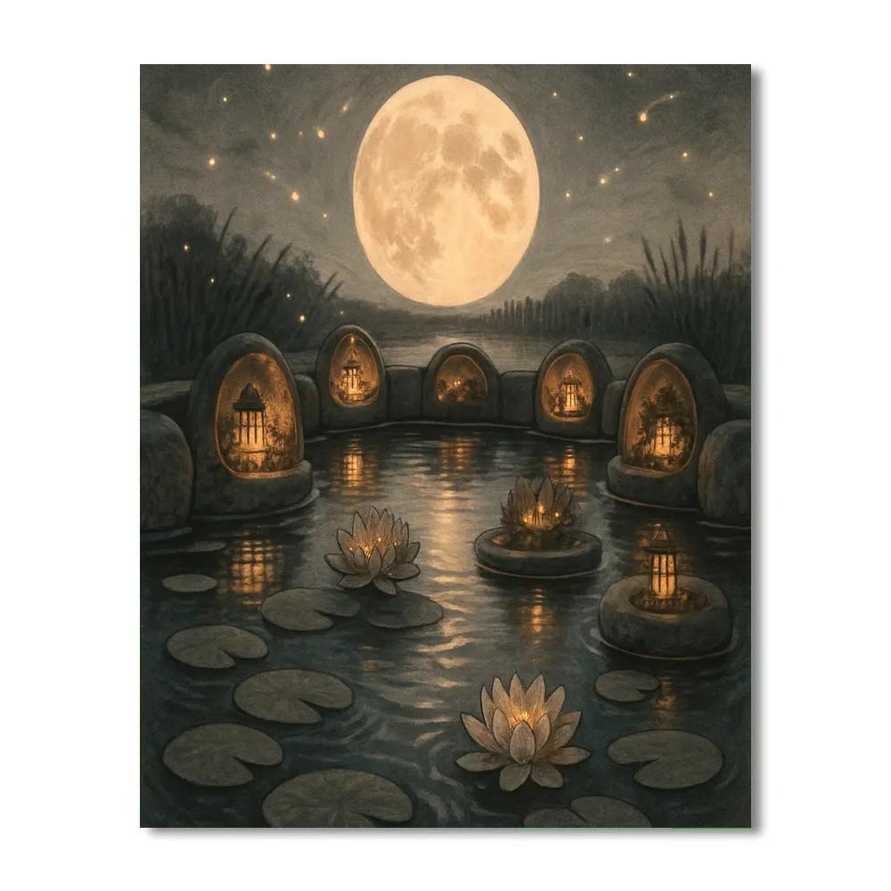 Lantern Hollows Of The Old Millpond DIY paint by numbers