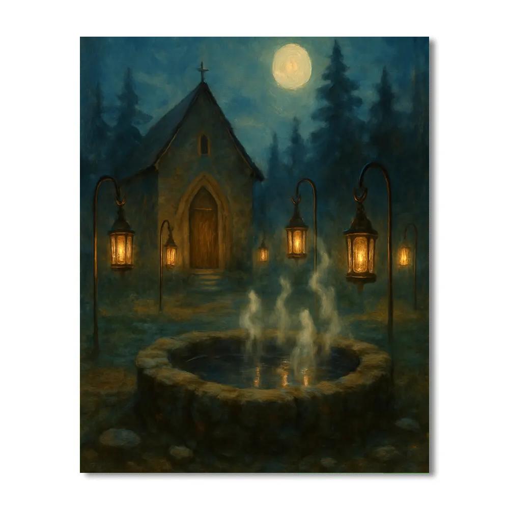 Lantern Hollow Chapel Yard Paint by numbers kits