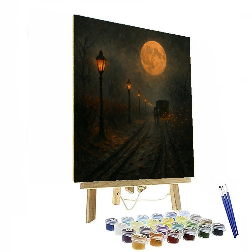Lanterns On The Hollow Road paint by numbers