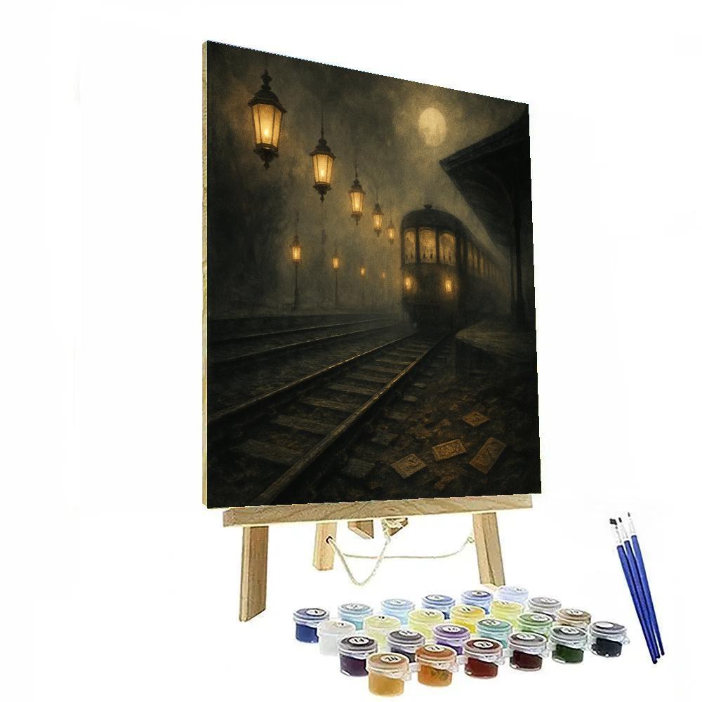 Lanterns Of The Old Train Platform DIY paint by numbers