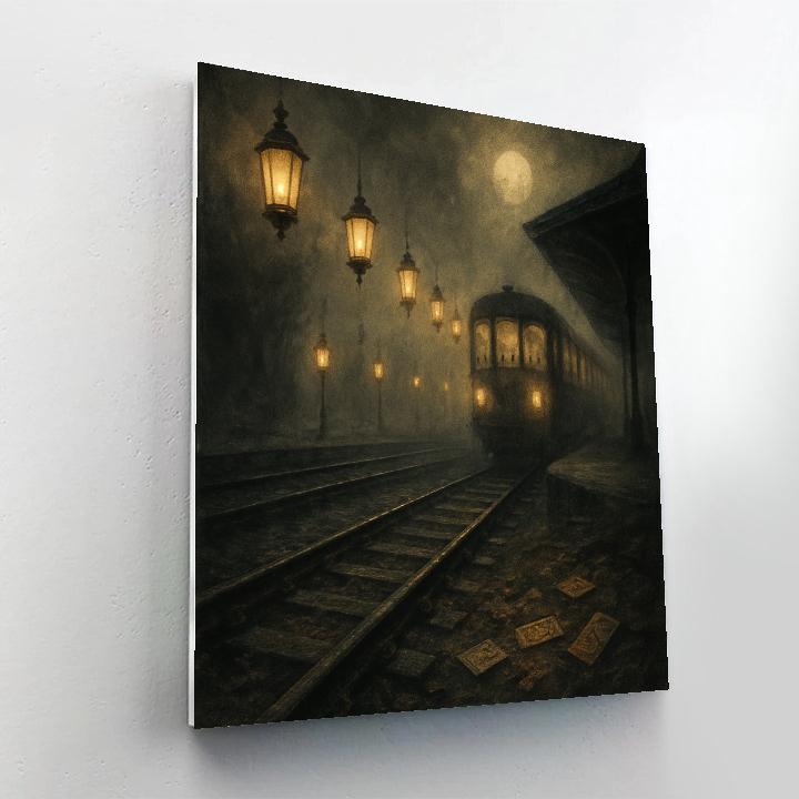 Lanterns Of The Old Train Platform DIY paint by numbers