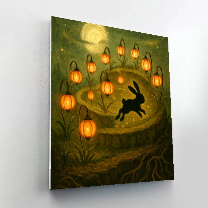 The Spiraling Lantern Garden paint by number