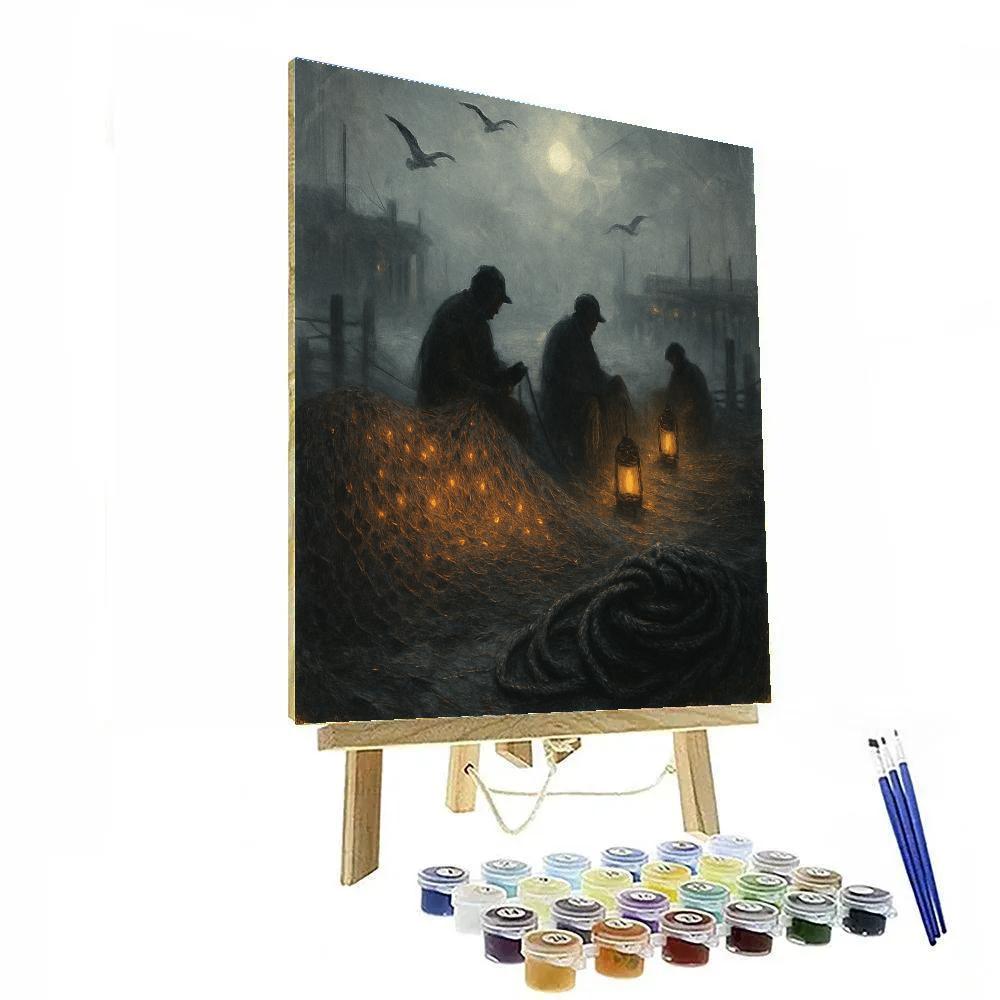 Lantern Harbor Of Whispering Nets Paint by numbers kits