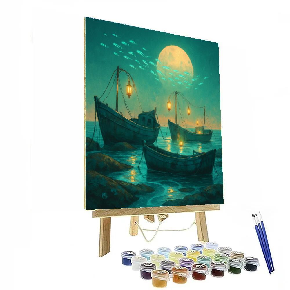 Lantern Reef Of Quiet Boats paint by color