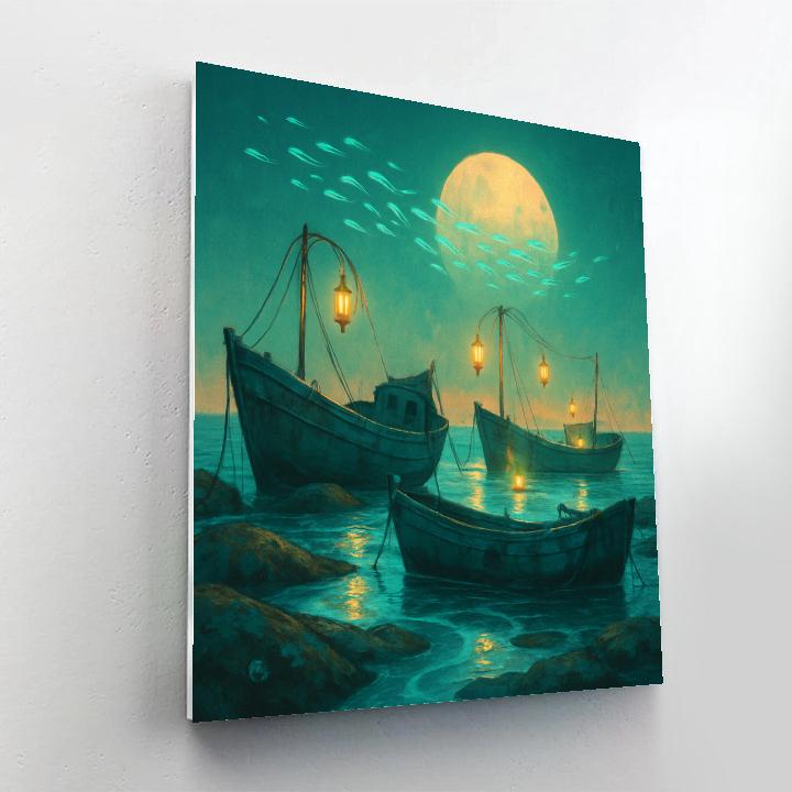 Lantern Reef Of Quiet Boats paint by color