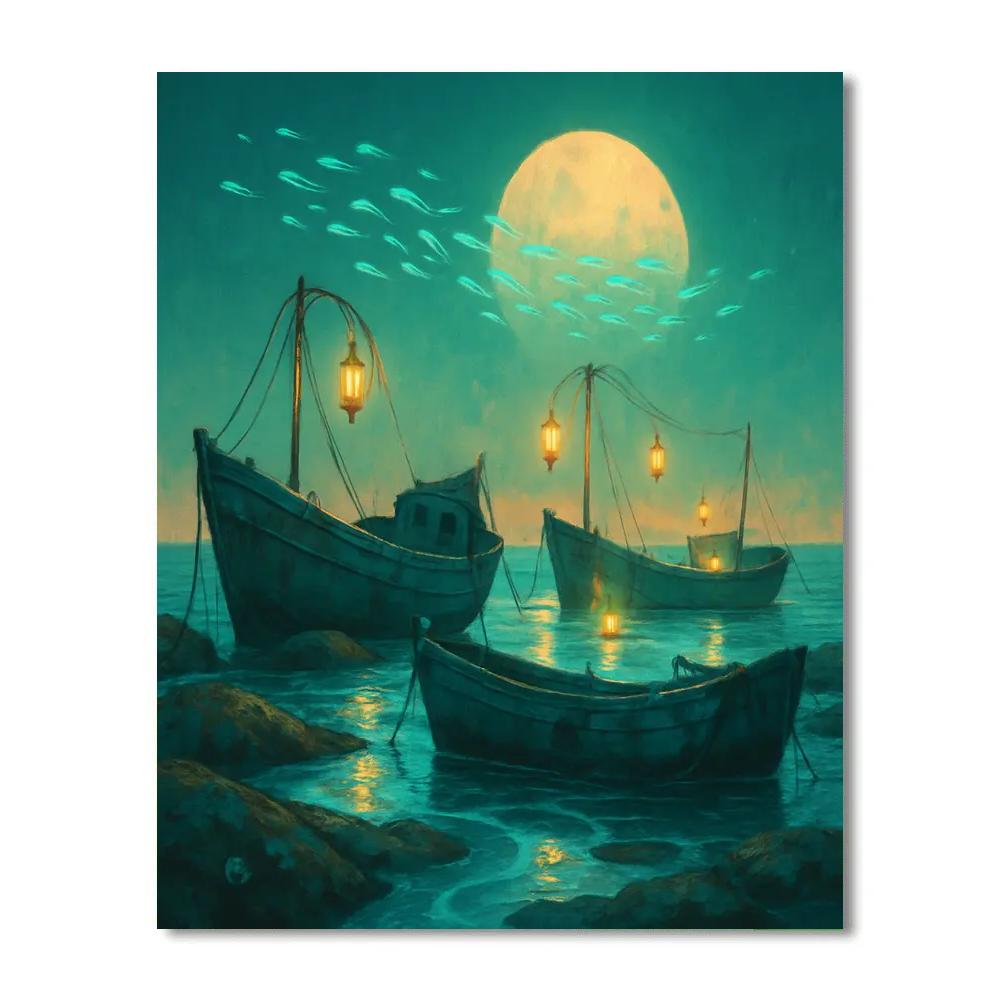 Lantern Reef Of Quiet Boats paint by color