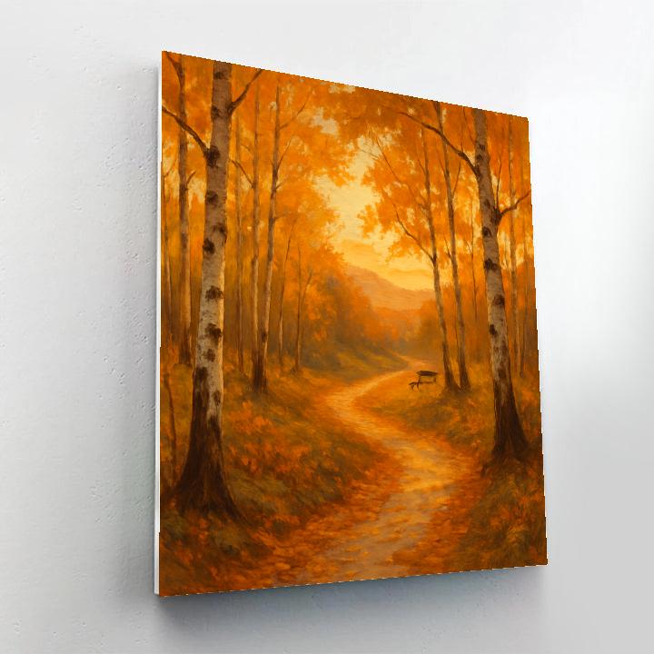 Golden Birch Pathway Numbered painting kits