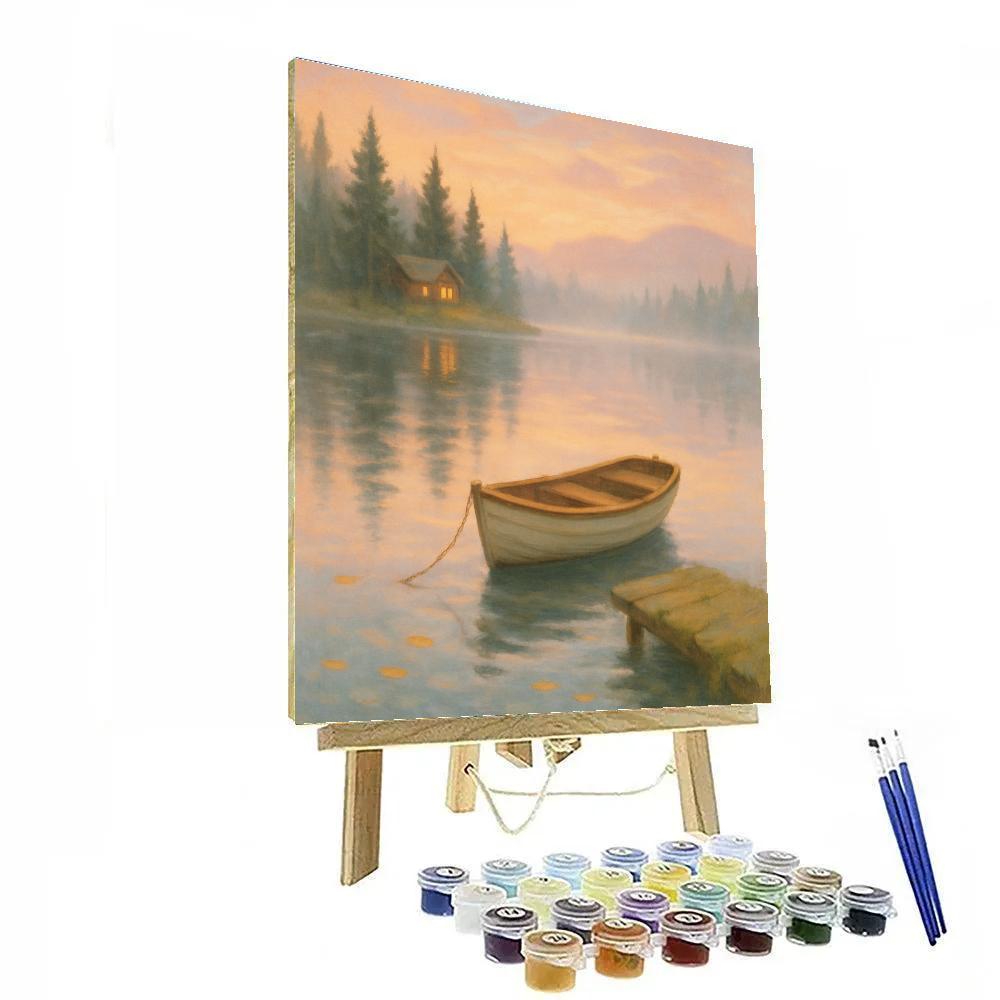 Lake Morning Comfort paint by number